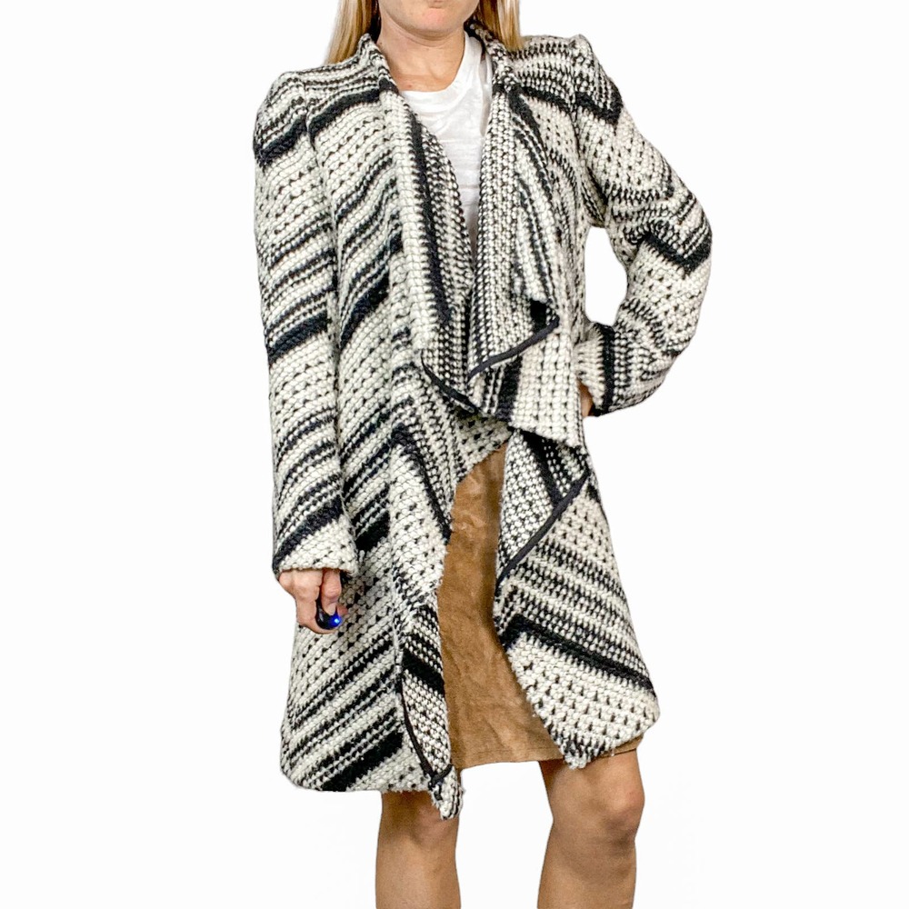 ba&sh Ilda Open Waterfall Long Duster Sweater Jacket Size 2